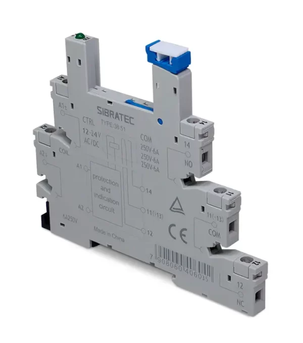 Base para Relé Acoplador Fino 38.51- 12/24Vcc/Vca (Somente a Base)