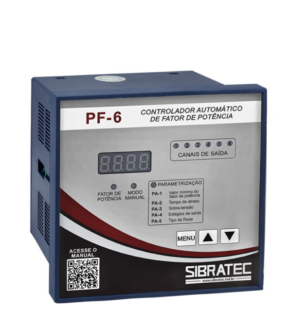 Controlador de Fator de Potência Trifásico 380V 6 Estágios PF6 - Alimentação Fase/Neutro (220V)